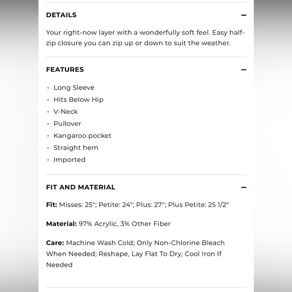 Talbots Half Zip Mockneck Pullover Speckled Off White Quarter Zip with Pocket - Picture 4 of 10